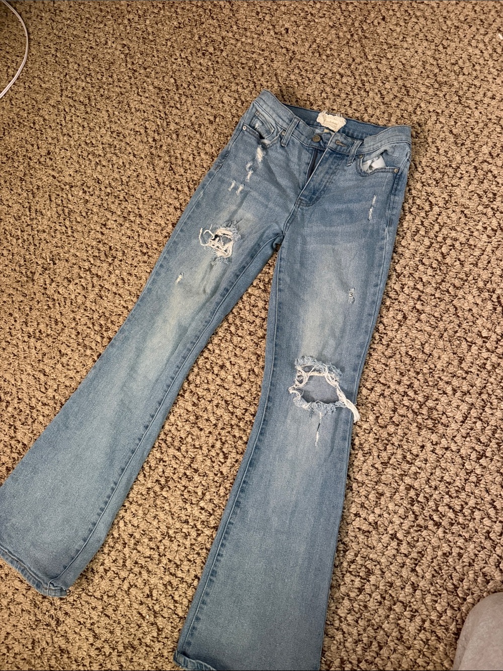 Altered State Madewell Light Blue Distressed Flare Jeans